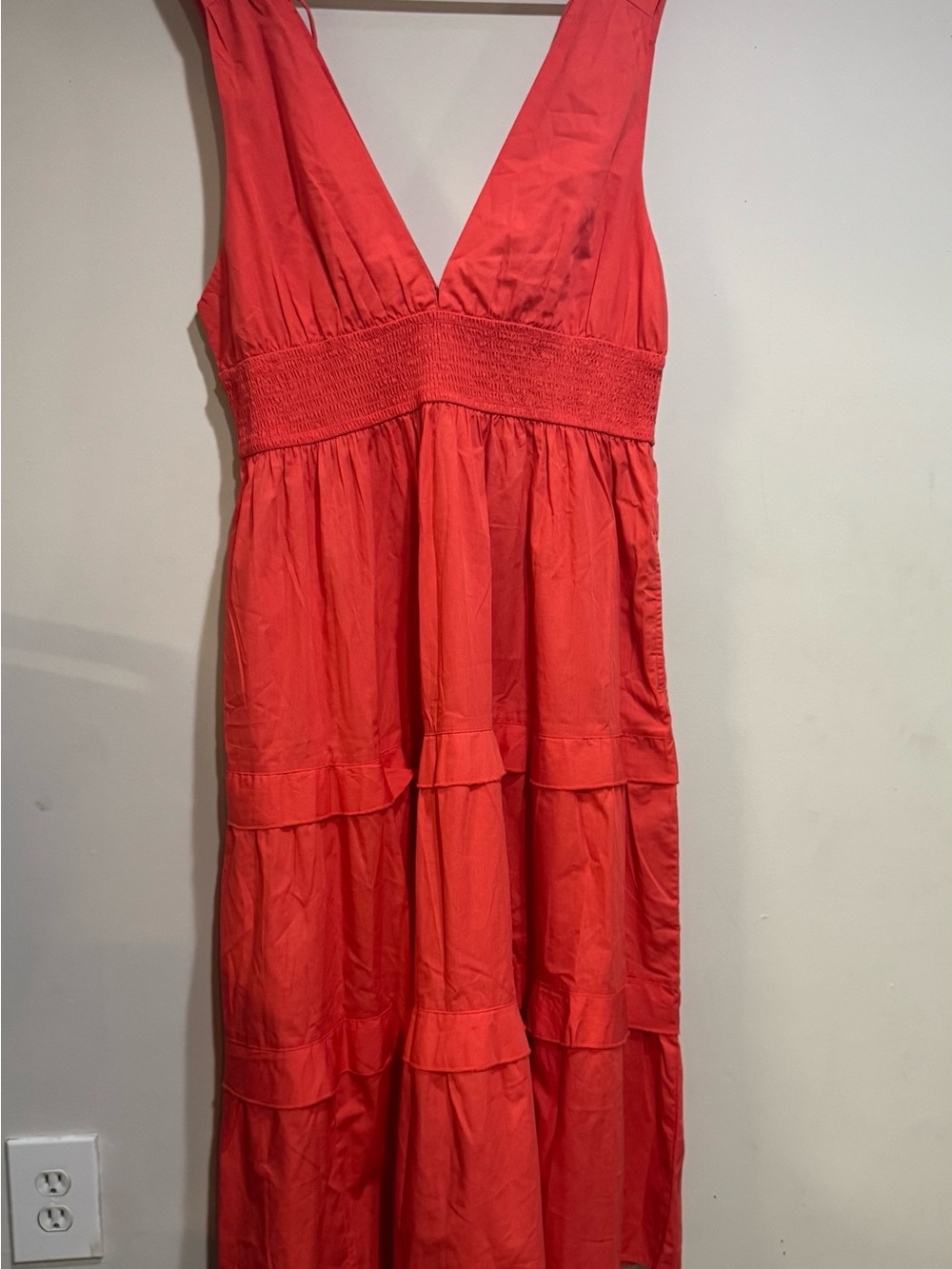 Abercrombie & Fitch Bright Orange Sleeveless Maxi Dress - Picture 7 of 11